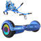 ELEKGO Hoverboards für Kinder, 6.5 Zoll Zweirad Selbstbalancierendes Hoverboards mit Go-Kart, mit LED-Leuchten, Bluetooth Lautsprecher für Jugendliche (Blue+blue KT)