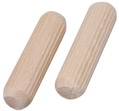 SKIR'CO (800 pezzi) Tasselli in Legno 8 x 28 mm, Tappi in Legno Scanalati, Perni Scanalati per Mobili, Tasselli Scanalati