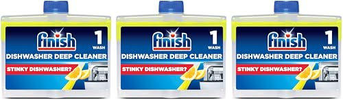 Finish Nettoyant pour lave-vaisselle | Citron | 3 lavages (250 ml x 3) | Nettoie en profondeur et aide à prolonger la durée de vie de votre lave-vaisselle