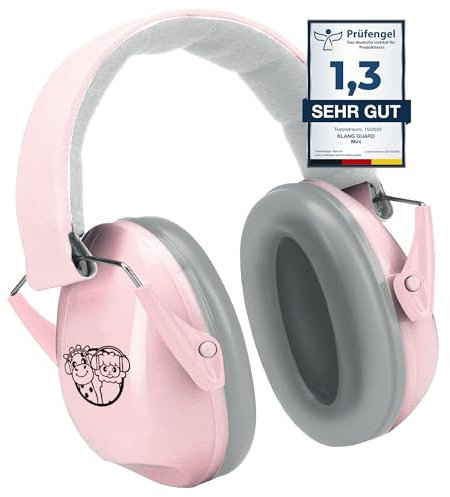Gehörschutz Kinder- Hochwertiger Ohrenschützer für Kinder ab 2 Jahren - Lärmschutz - Kapselgehörschutz - Schallschutz - Komfortabel - Perfekt für Feste, Partys, Alltag, Sport- & Musikevents - Rosé