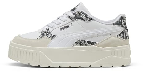 Puma Women's Karmen II Idol Sneaker, Puma White-Puma White-Warm White, 10