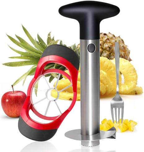 YVREOLP Pineapple Corer and Slicer,Stainless Steel Pineapple Cutter Tool
