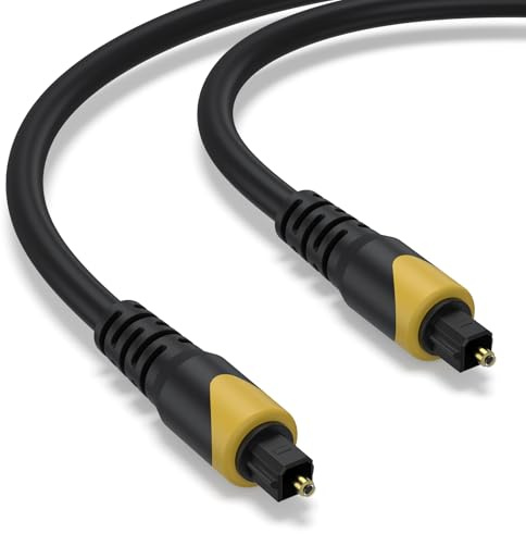 Meliya Cable Óptico Audio Digital Toslink Dolby DTS Sound SPDIF Cable de Fibra Óptica para Barra de Sonido, TV, Home Cinema, Xbox, PlayStation 4/5(2M)