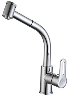 DP GRIFERIA GC11082 Raff Abnehmbarer Einhebelmischer mit hohem Auslauf für Waschbecken, Silber