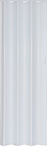 Falttür Schiebetür Tür weiß gewischt farben mit Riegel/Verriegelung Höhe 202 cm Einbaubreite bis 84 cm Doppelwandprofil Neu TOP-Qualität