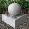AMUR Gartenbrunnen Brunnen Zierbrunnen Zimmerbrunnen Brunnen MODERN lichtgrau mit LED-Licht 230V Wasserfall Wasserspiel für Garten, Gartenteich, Terrasse, Teich, Balkon Sehr Dekorativ