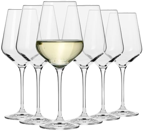 Krosno White Wine Glasses Set of 6, 15.2 oz, Avant-Garde Collection