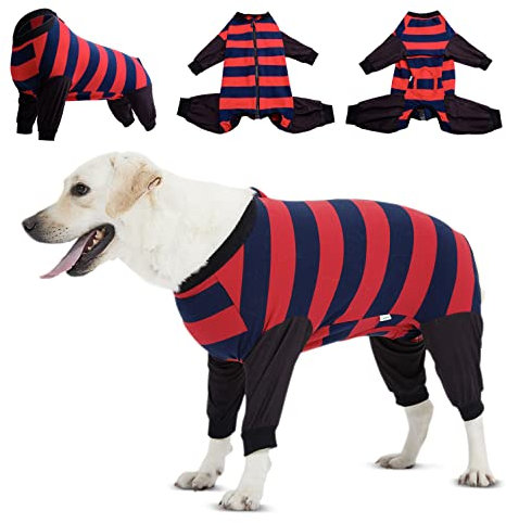 LovinPet Recovery Shirt – Haustier-Pyjama für Hunde, Anti-Leck-Anzug, kuscheliger Anzug, Hunde-Body für Bauchwunde nach Operationen, Einteiler für Hautkrankheiten, Größe 3XL