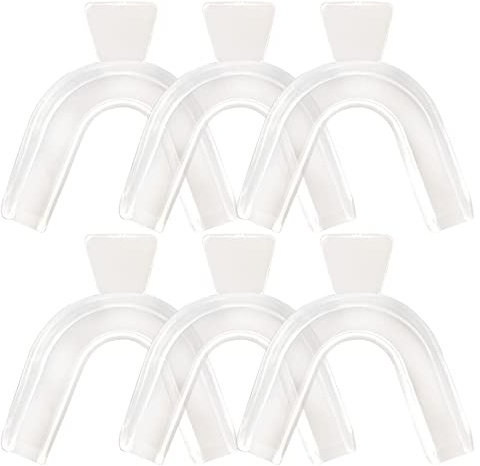 VOCUE L - 6 protectores bucales para rechinar dientes, protector de molienda de dientes con bandeja, protector bucal para dormir, protector nocturno de dientes