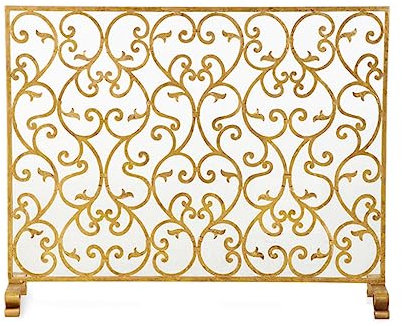 CCKUHN Pare-étincelles en Fer forgé pour cheminée Pare-étincelles en Fer forgé pour cheminée de Salon avec Grille Décoration d'écran de cheminée pour la Maison Écran de cheminée Moderne (