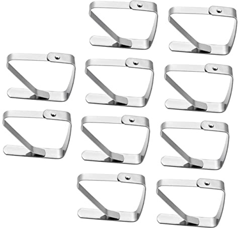 Ciieeo 10piezas Pinzas para Manteles De Unidades Acero Inoxidable Sujetamanteles y Resistente