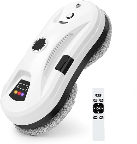 Aspiradora ultrasónica para ventanas, robot limpiador automático inteligente para vidrio, azulejos y techos de altura alta para interiores y exteriores