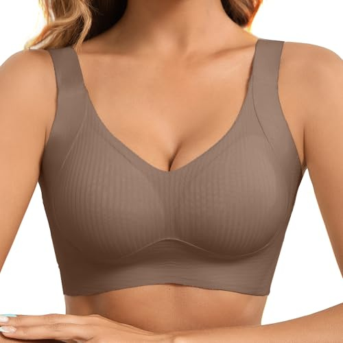 Fittingirls Grande Taille Soutiens-Gorge pour Femmes, sans Couture sans Armatures avec Bretelles Réglables, Doux Push-up Couverture Totale et Confort Toute la Journée