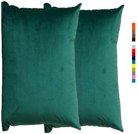 Kissenbezug 60x80 Kissen 50x70 Bezug Couch Sofa Kissenbezüge Samt 40x60，2er Set Dekokissen Bezug Blau/Grün/Grau,Pillowcase Pillow Cases 40x70, Kissen Abdeckung ( Color : 1 Dark Green , Size : 50x70 cm