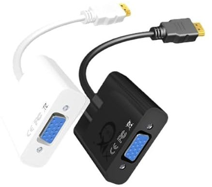 Annlpoy Adattatore da HDMI a VGA, cavo hdmi vga, adattatore da HDMI a VGA 1080P, Compatibile con computer, laptop, PC, monitor, proiettore, HDTV, Chromebook, Xbox e altro, Alta risoluzione, Stabile