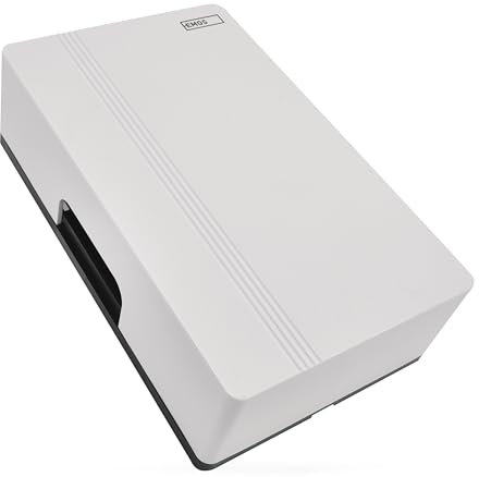 EMOS - Campanello a 2 fili con doppia alimentazione - Porta di casa classica Gong - Campanello bianco - 1 melodia Ding-Dong volume 85dB - cablato per montaggio a parete - rettangolare