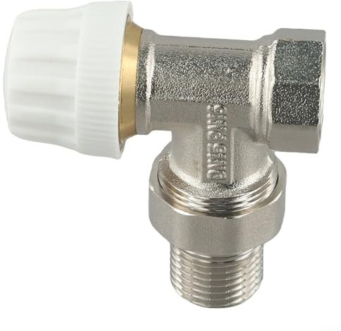 Válvula de regulación termostática de ángulo de latón, con rosca M30x1.5mm para sistemas de calefacción Control de temperatura sin cabeza