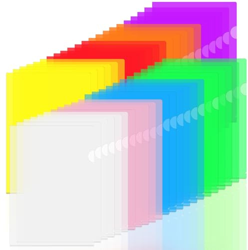 45 PCS Pochette Plastique A4,Dossiers en plastique transparent A4,Pochette Document 8 Couleurs Vives Transparent Plastique Sous Chemises pour Ranger et Classer Papiers, Documents.