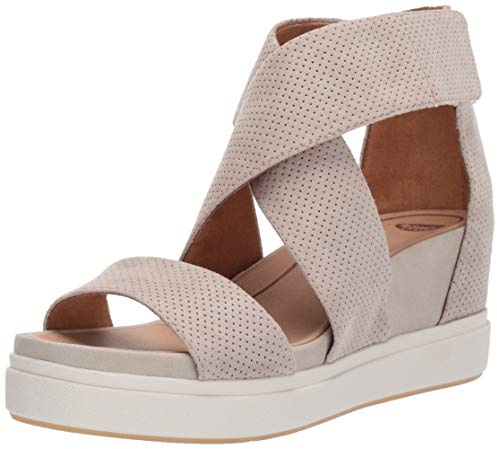 Dr. Scholl's Women's Sheena Wedge Sandal, Grey, Size 7.0