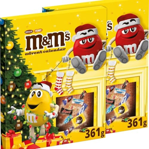 M&M’s & Friends M&M's 2 Confezioni di Calendario Avvento 2025 Assortimento Misto, - 722 gr, Regali Natalizi