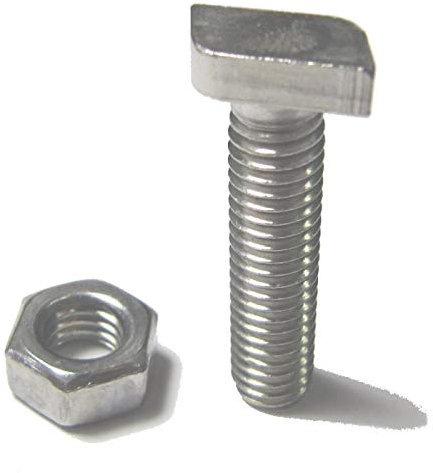 MacGreen® Vis de serre en acier inoxydable M6 x 25 avec écrous (40 pièces) Tête marteau