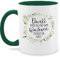 Tasse Tassen 325ml - Erzieherin - Danke dass du mir beim Wachsen geholfen hast - 325 ml - Dunkelgrün - für erzieherinnen abschied geschenk erzieher geschenke kindergärtner bester kaffeetasse
