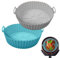 Air Fryer Silicone Liner, 2 Pack Reusable Silicone AirFryer Liners, 7.8 inch Air Fryer Accessories for Ninja COSORI Tower, Fits 3.6 to 6.8QT Air Fryer Pot