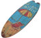 Veemoon Deko Surfbrett Wandschild Surfer, Surfbrett Holzschild Außendeko Für Sommer Innenbereich Zuhause Bar Folklore-Wanddekoration (17.7in)