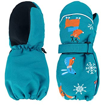 Century Star Skihandschuhe Kinder Fäustlinge Winterhandschuhe Schneehandschuhe für Kinder im Alter von 1-7 Jahre Blau 1-3 Jahre