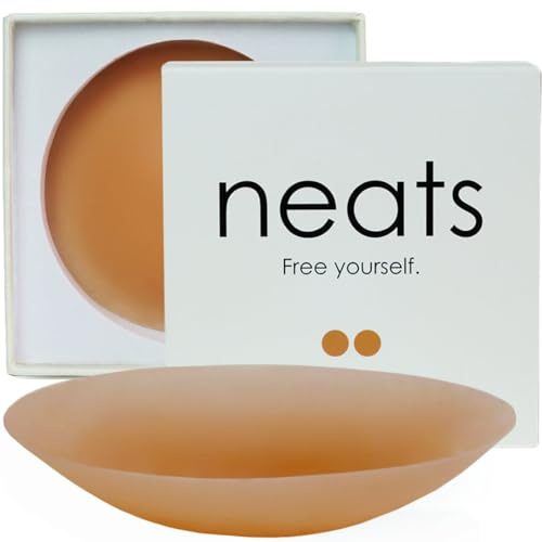 NEATS Cache-tétons en Silicone adhésifs réutilisables et hypoallergéniques pour Femme (Almond, 10cm)
