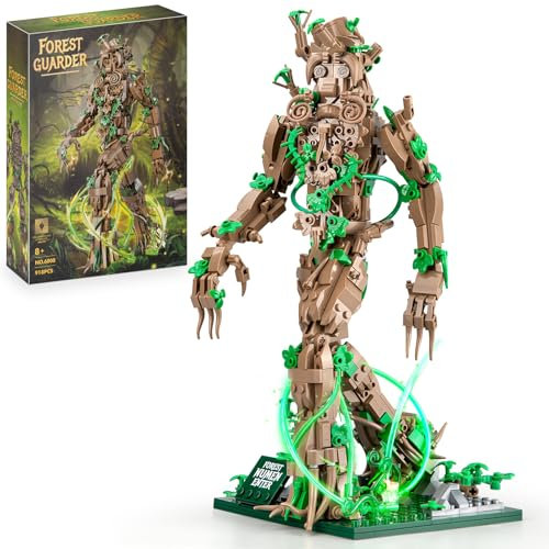 918Teile Wächter des Forstes Bausteine Bausatz,Magic Filme-Figure Wald Beschützer Gott Baumenschen Klemmbausteine Kit Monster Bauklötze Modell Spielzeug Geschenk für Erwachsene und Jugendliche