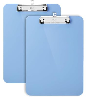 Mr. Pen- Plastic Clipboard, 12.5 x 9, 2 Pack, Clipboard Plastic, Low-Profile Metal Clip with Retractable Hanging Hole