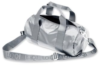 LOQI Metallic Silver Small Weekender, argenté, s, Étui pour Cartes de Visite, Accessoire Portefeuille de Voyage Mixte