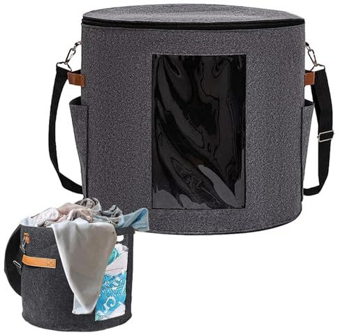 Caso De Almacenamiento De Sombrero - Organizador De Contenedores De Fieltro Portátil, Caja De Sombrero Duradera Ligera | Amplio Interior Con Tapa A Prueba De Polvo, Solución Funcional Para El Armario