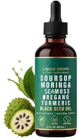 Soursop Drops, Soursop Natural Drops, 60ml Sourso𝐩 Bitters Liquid Drop𝐬, Gentle Care for the Digestive System, For Men & Women (1pcs)