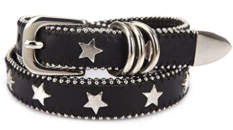 Nitbälte for kvinnor, punkrock hiphop-spik, äkta läder, nitstiftsöljett, drottningärmsmidja, for Halloween-cosplay, 20 mm och 30(20mm,115cm(38~40))