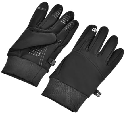 Yardwe Guantes Térmicos de Ciclismo para Invierno Talla L, Resistentes al Viento Agua, Función Táctil y Diseño Antideslizante, Ideales para Montar en Bicicleta, Correr y Senderismo