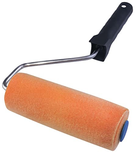 AERZETIX - C54495 - Rodillo manguito de pintura en espuma flocada - 140mm/Ø50mm - para barniz laca acrílico - manija en metal