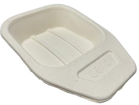 Padella Monouso per Disabili | 100 Pezzi | Padella Sanitaria da Letto | Padelle per Igiene Allettati Anziani | in Cartone | per Ospedali | Padella in Carta Cellulosa 2L | Tenuta 4 ore