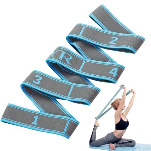 Arvoni Sangle de Yoga, Band D'étirement de Yoga avec 9 Boucles, Sangle Elastique Sport, Elastique Sport Fitness, Stretch Bandes Ceinture Elastiques pour Fitness, Pilates