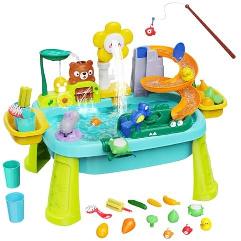 Yidueace Wasserspiel Tisch Für Kinder, Spielzeug Mit Elektropumpe, Sand Und Wasserspieltisch, Für Drinnen & Draußen Spielbereich