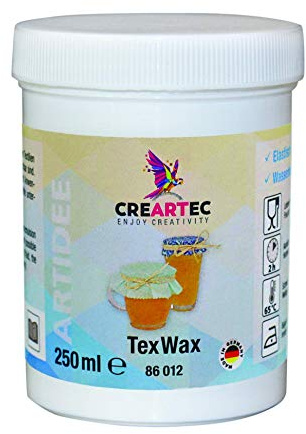 Artidee CREARTEC - TexWax Imprägnierfluid - für eine lebensmittelechte Beschichtung von Textilien aller Art - 250ml - Made in Germany