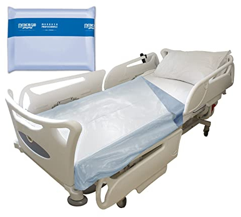 6 Lenzuola Monouso Impermeabile In Tessuto Non Tessuto e Polietilene Cm.140 x 240 Ideali Per Proteggere Dalla Fuoriuscita Di Liquidi Per Degenze Ospedaliere E In Casa Made In Italy