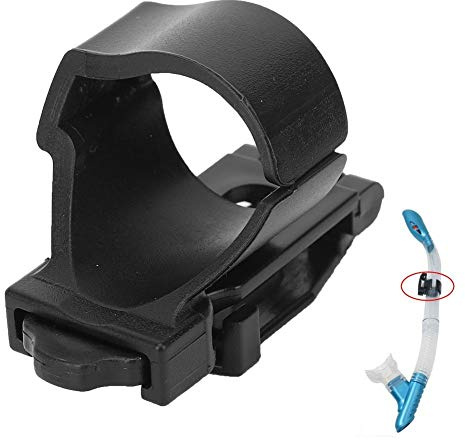 AMONIDA Soporte de Tubo de Aire, Conector de Protector de esnórquel, retenedor de Tubo de Aire de liberación rápida, 13 g Negro 5.7x3.7cm Buceo para esnórquel Natación Uso al Aire
