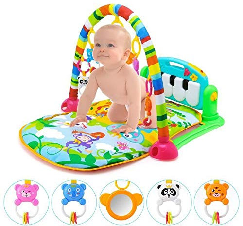 Bebe Alfombras Infantiles Juegos Gimnasio de Actividades Juguetes Bebe 3 6 8 9 meses, Manta de Juego para Bebé Recién Nacido