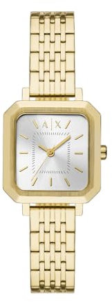 Armani Exchange Watch for Women, Quarz Dreizeigeruhrwerk und 27 mm Gehäusegröße mit Edelstahlarmband