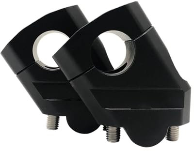 Rehausseur Guidon pour NTV650 NTV 650 Deauville 700 Varadero 125 - Aluminium Moto Barre Montante Montage Poignée Pince Rehausse (22mm Noir)