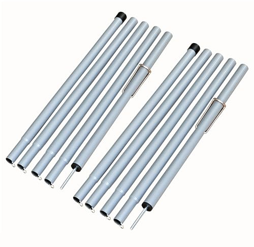 HipierFx Adjustable Tent Poles Set of 2 Camping Tarp Pole with Hook for Canopy Awning Canopy (Iron, 190 cm)
