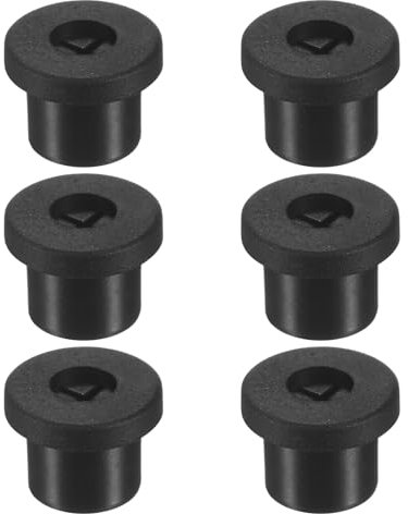 M METERXITY 6-Pack Rubber Grommets for Wiring 10mm Desk Grommet Double-Sided Flexible Cable Cord Grommet Desk Hole Cover for Cables/Wires Through Protection Cable Grommet [Black]