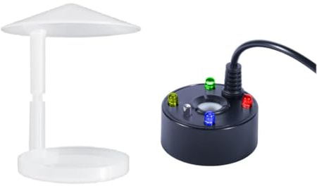 Pqahffowr Brumisateur à ultrasons USB 4 LED avec protection anti-éclaboussures, fontaine intérieure, humidificateur d'air portable pour reptile